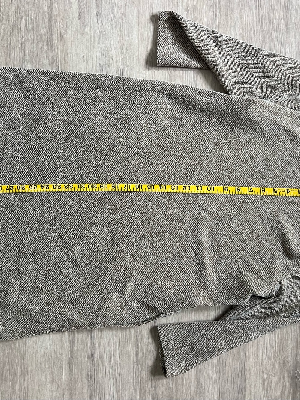J. Jill Heathered Taupe Cream Herringbone Work Dress Small Petite - Picture 3 of 7